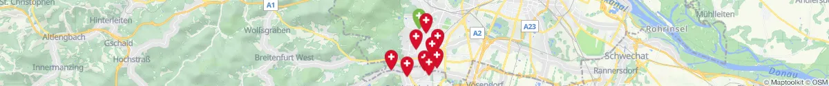 Kartenansicht für Apotheken-Notdienste in der Nähe von Kalksburg (1230 - Liesing, Wien)
